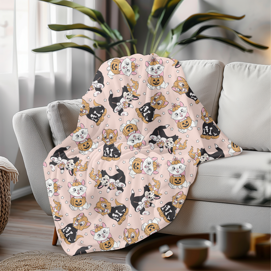 Spooky Cats - Plush Blanket