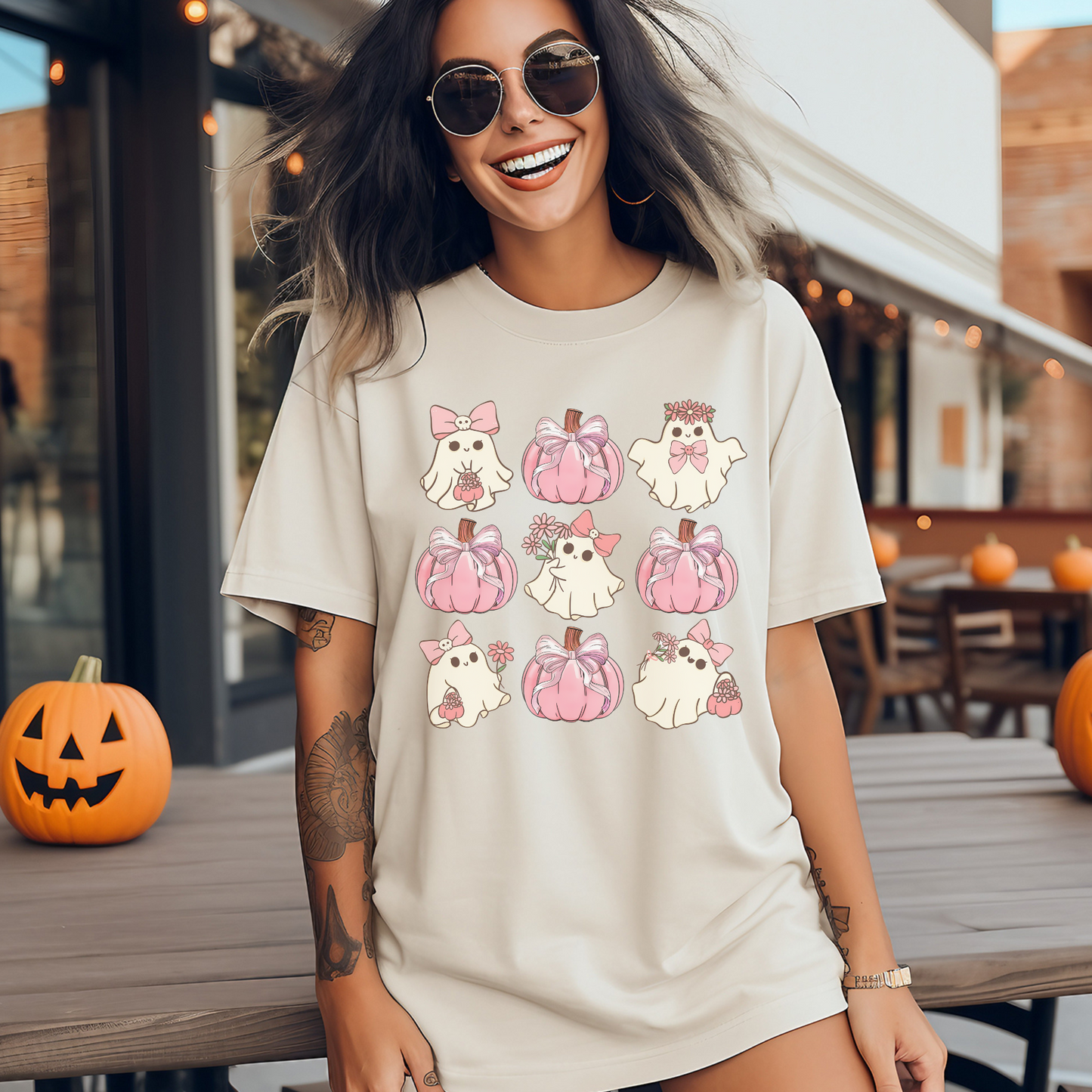 Pretty In Pink Ghosts  - Unisex Heavy Cotton Tee