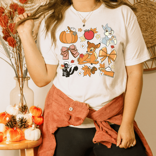 Autumn Woods Friends - Halloween Tee - Shirt