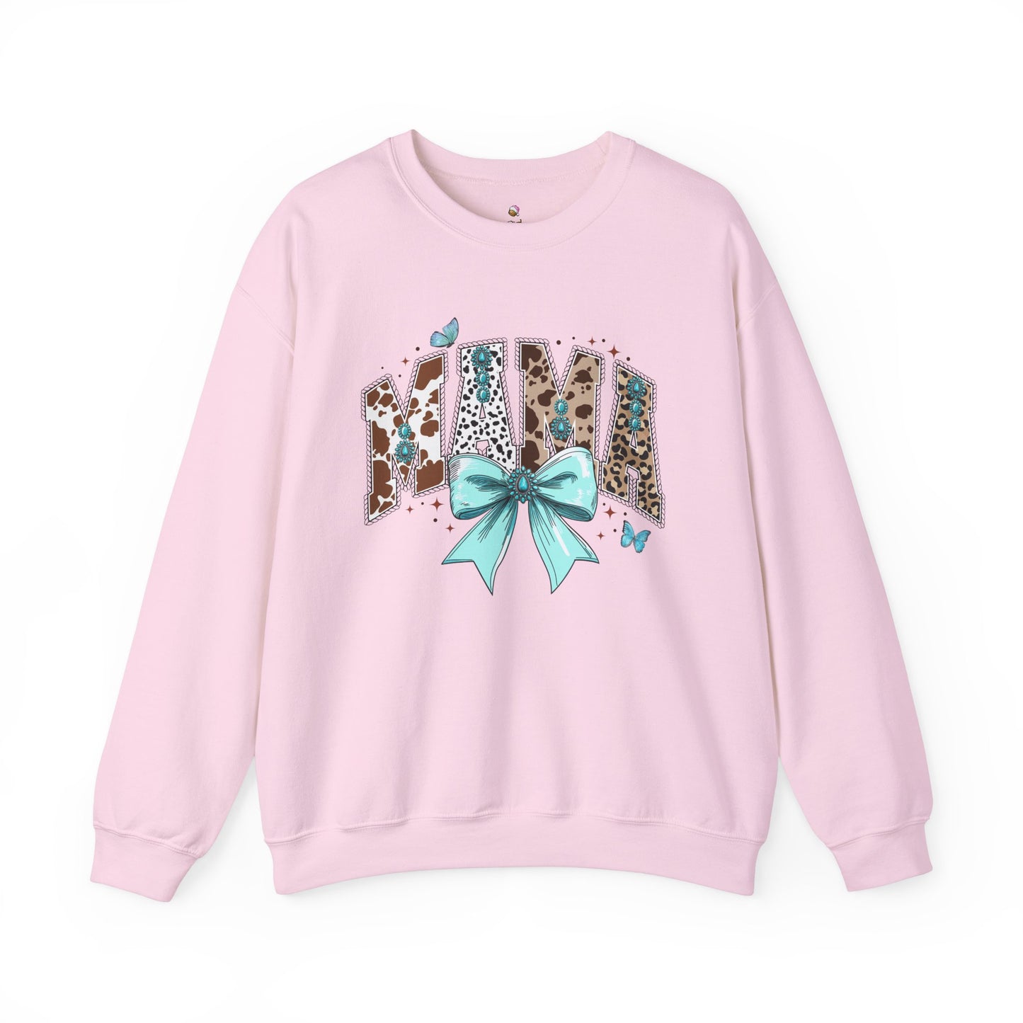 Turquoise Mama Bow - Crewneck Sweatshirt