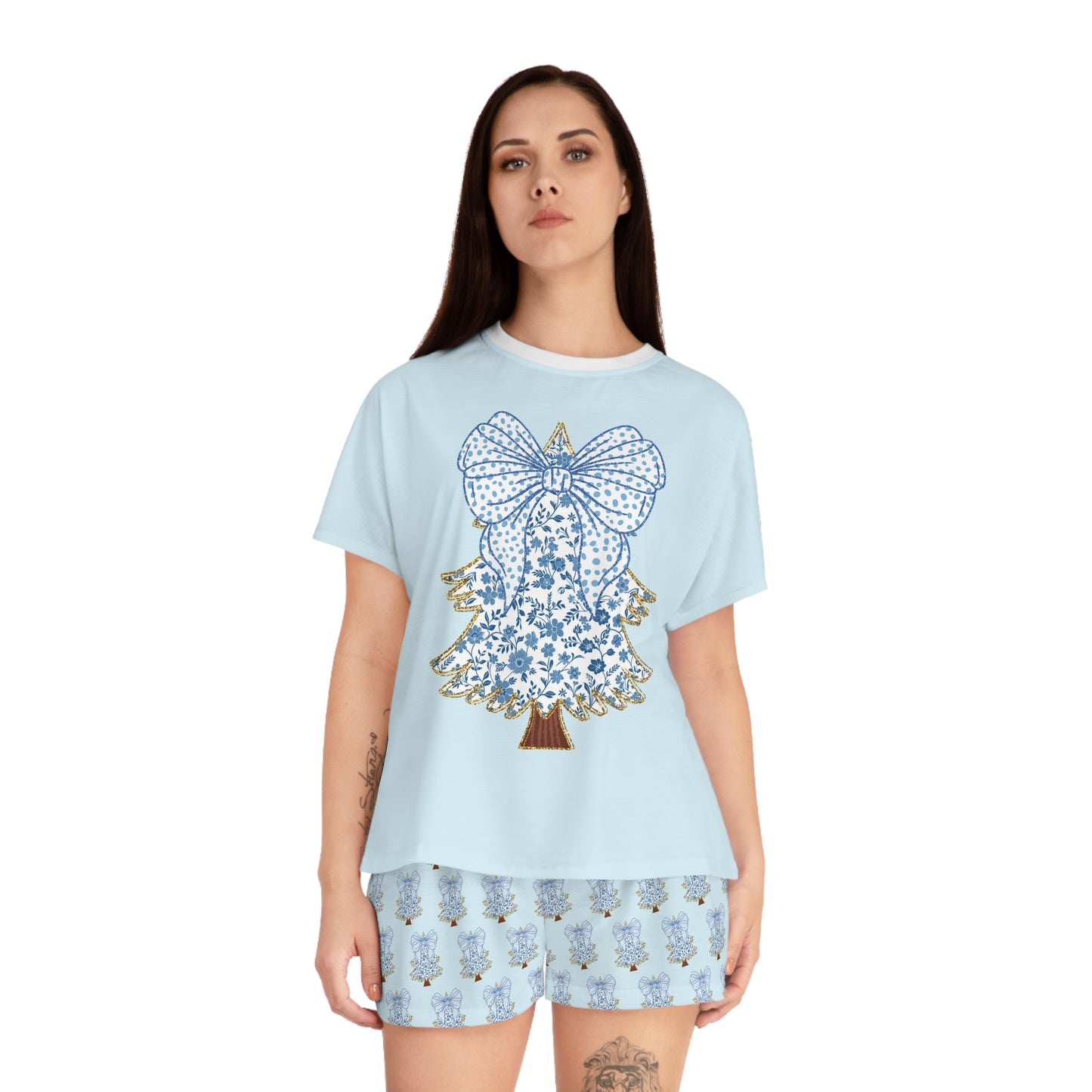 Blue Christmas - Women's Short Pajama Set