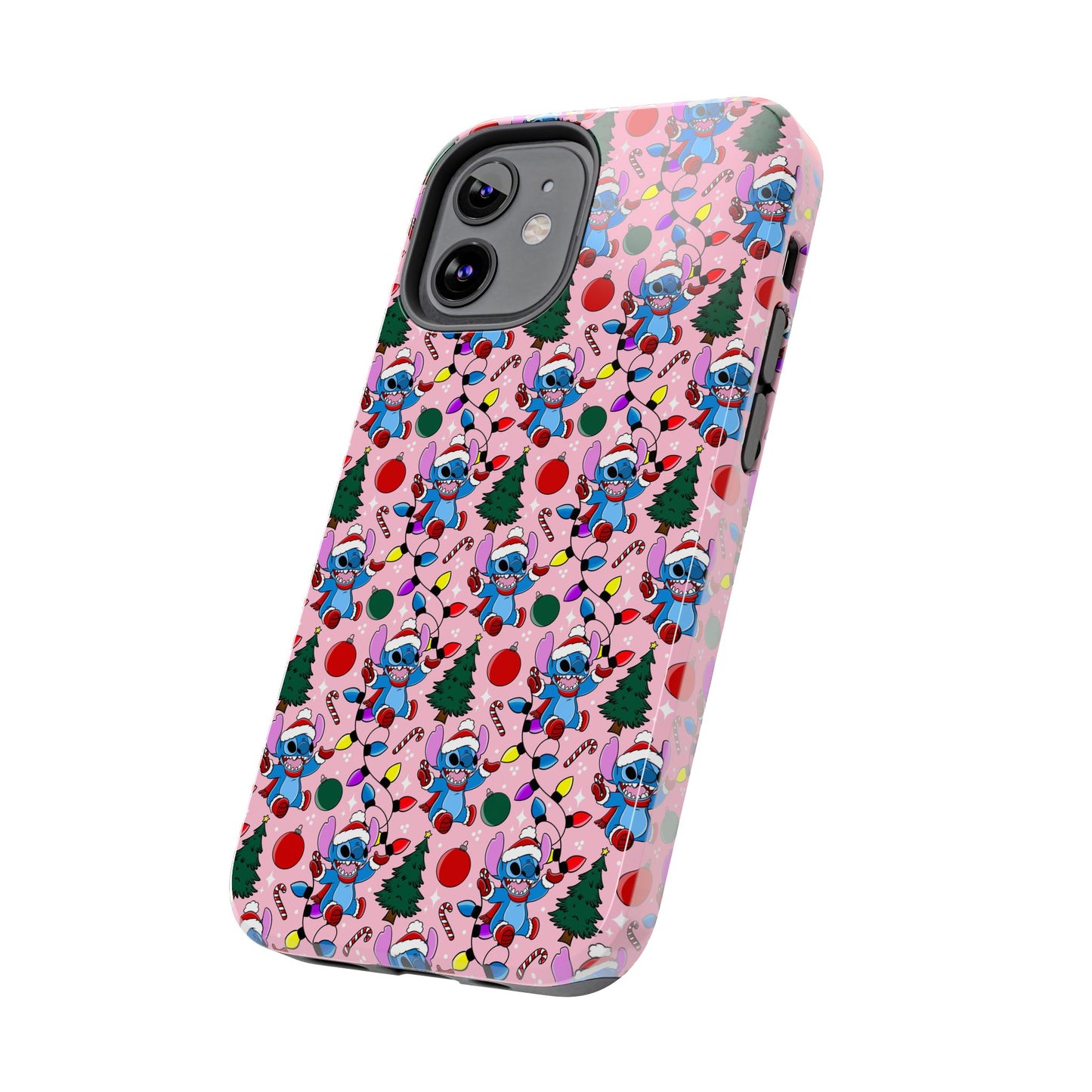 Pink Christmas Blue Alien -  Tough Phone Cases