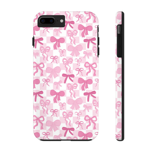 Coquette Pink Bow Girly - Tough Phone Cases