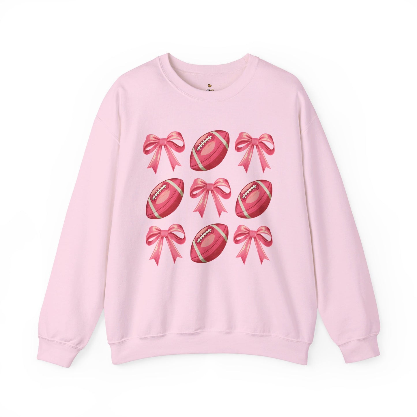 Pink Footballs and Bows Coquette Sweatshirt