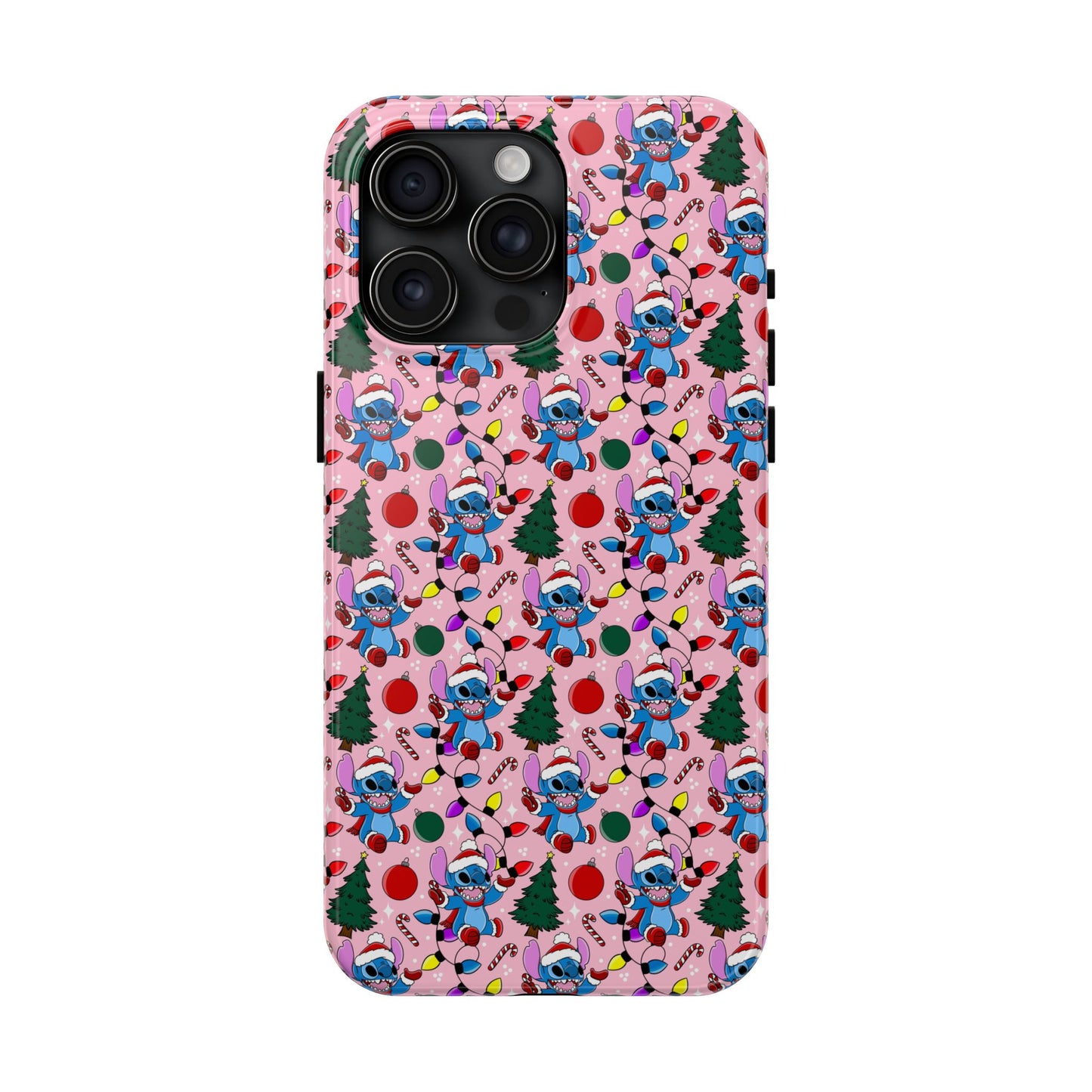 Pink Christmas Blue Alien -  Tough Phone Cases