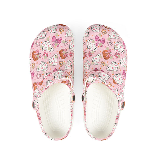 Pink Coquette Ghosts -  Foam Rubber Shoes