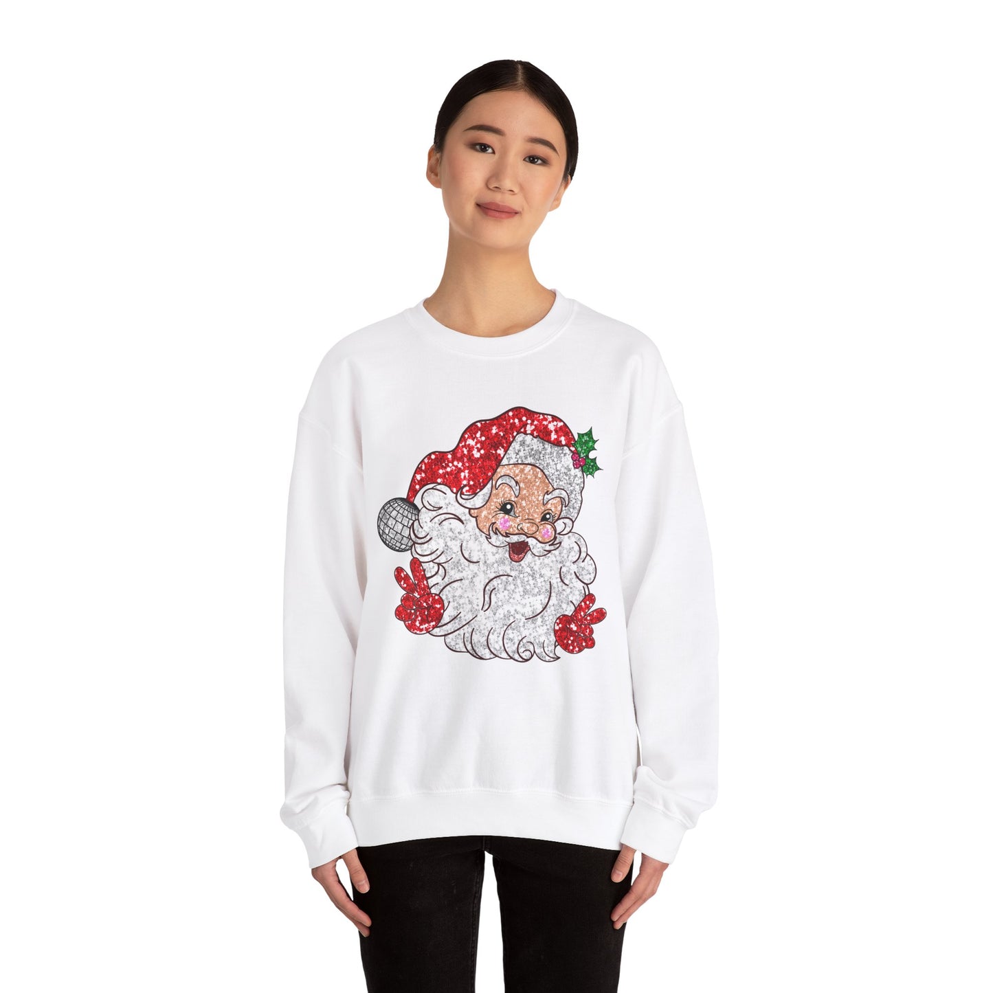 Sparkle Santa Christmas Sweatshirt