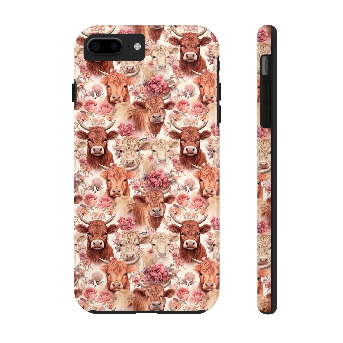 Highland Cow Floral - Tough Phone Cases