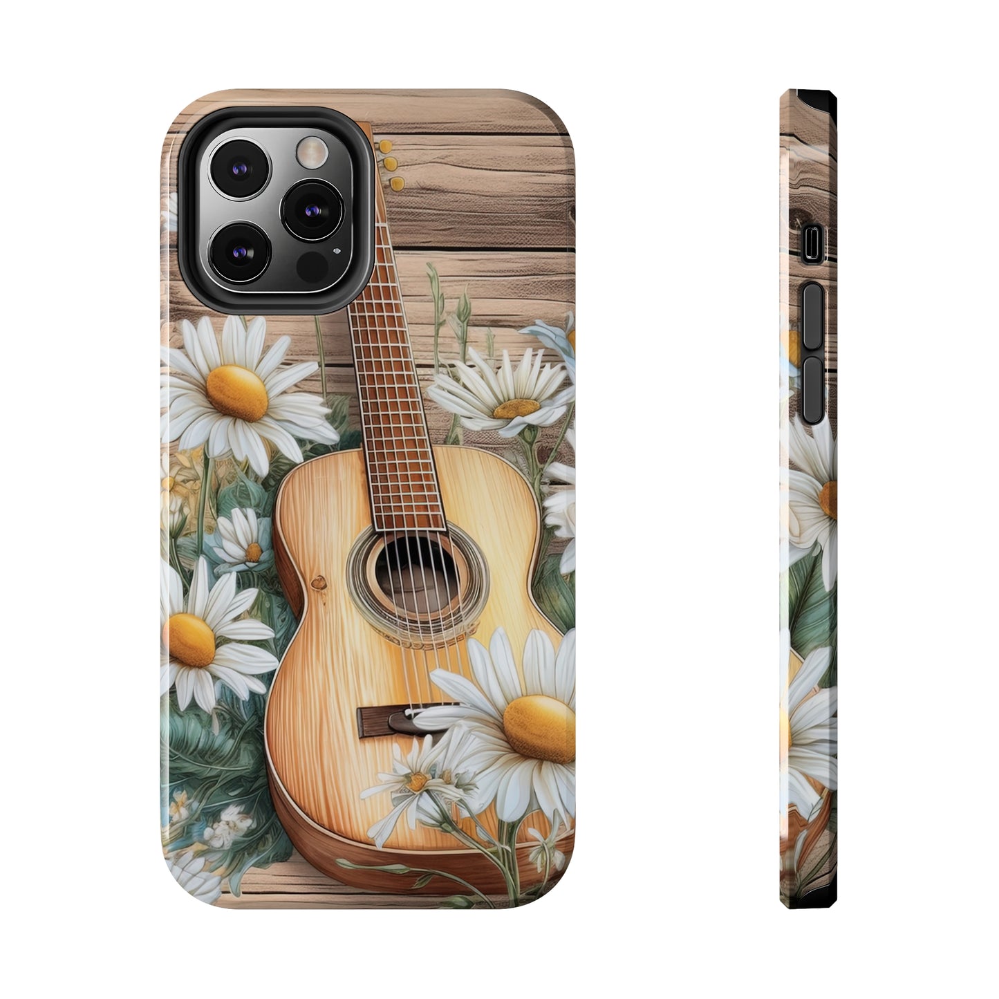 Guitar & Daisies - Tough Phone Cases