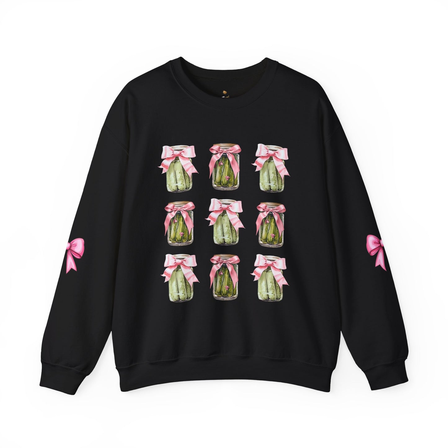 "Pretty Pickles" Pink Sweatshirt – Cute Aesthetic Pickle Jar Crewneck