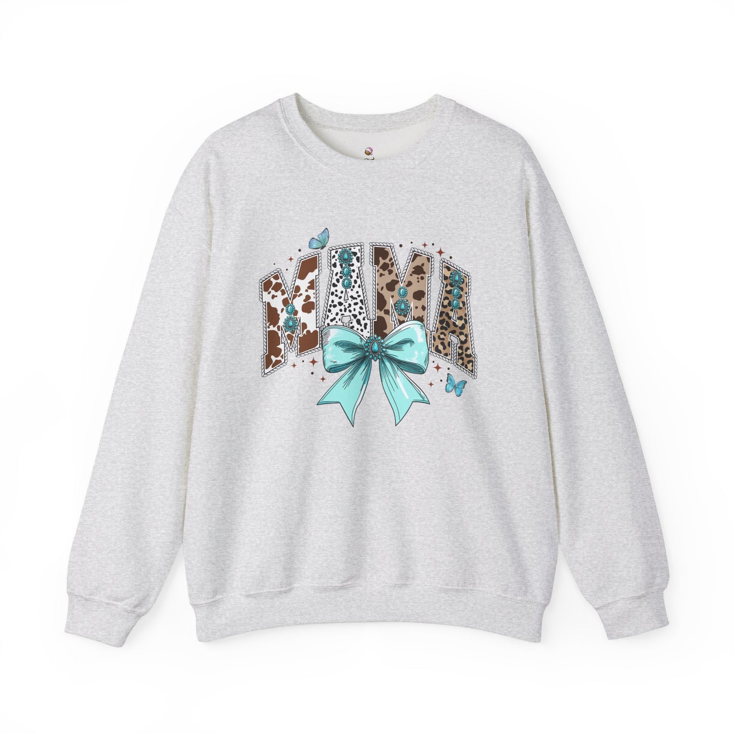 Turquoise Mama Bow - Crewneck Sweatshirt