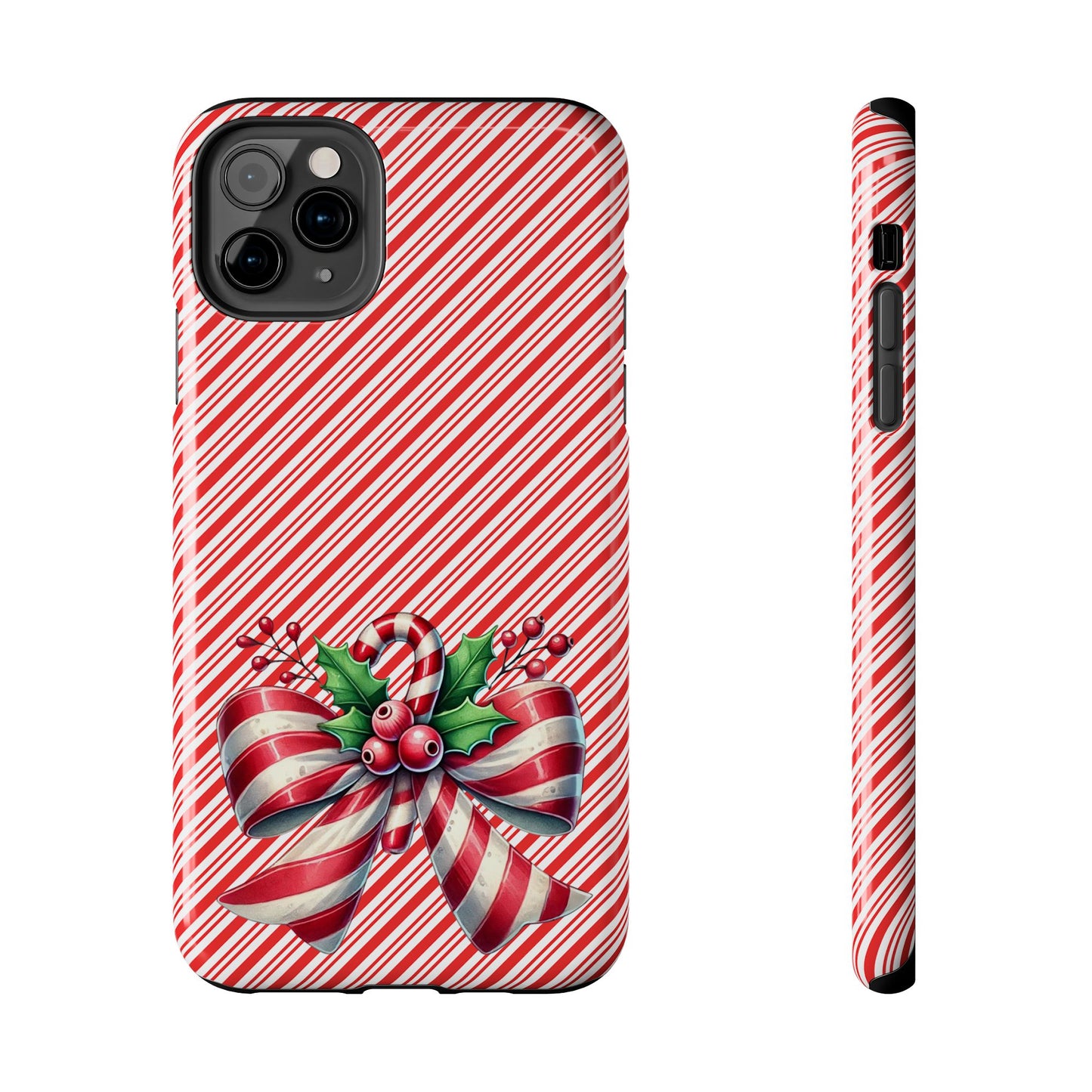 Candy Cane Bow - Christmas  -  Tough Phone Cases