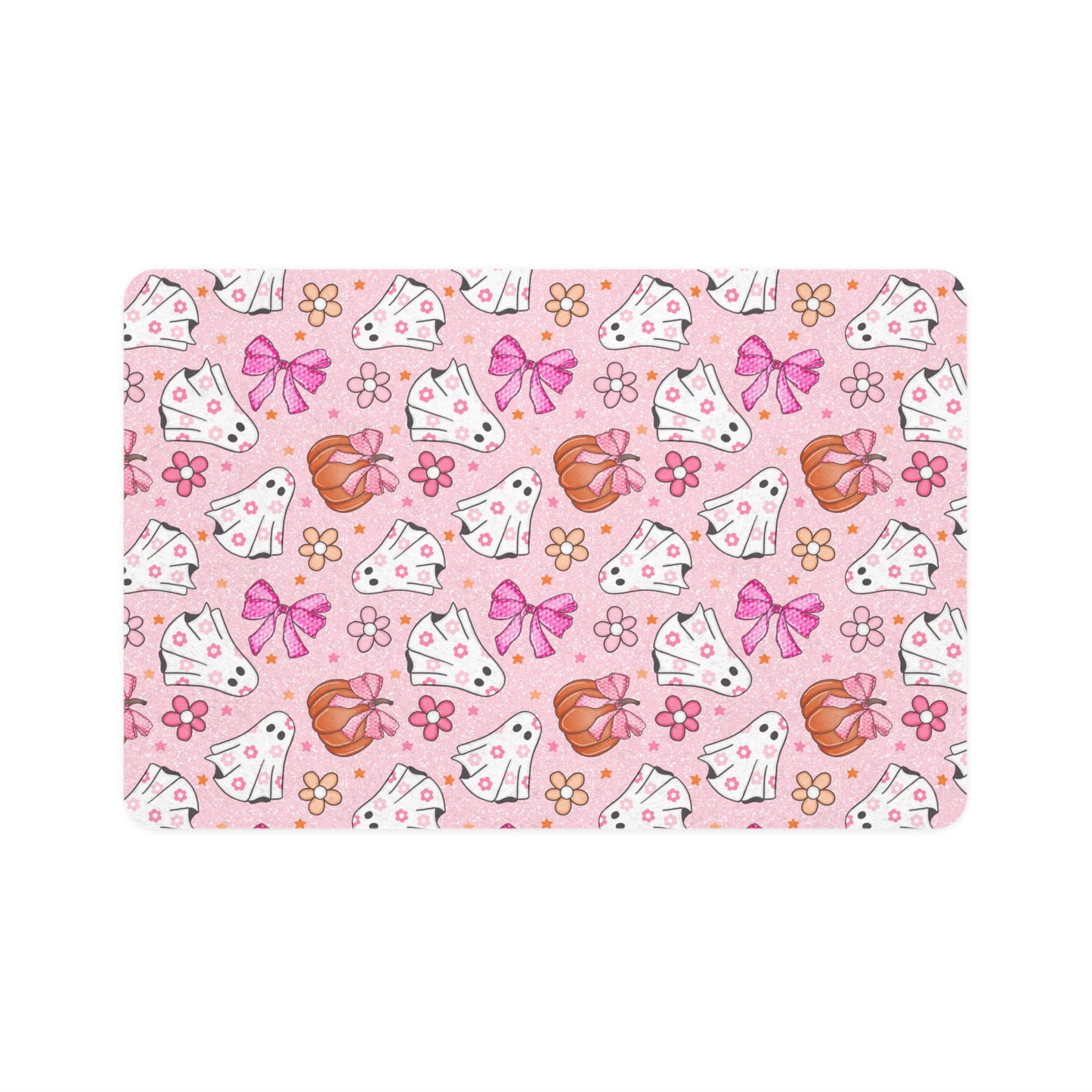 Pink Ghosts  - Pet Food Mat (12x18)