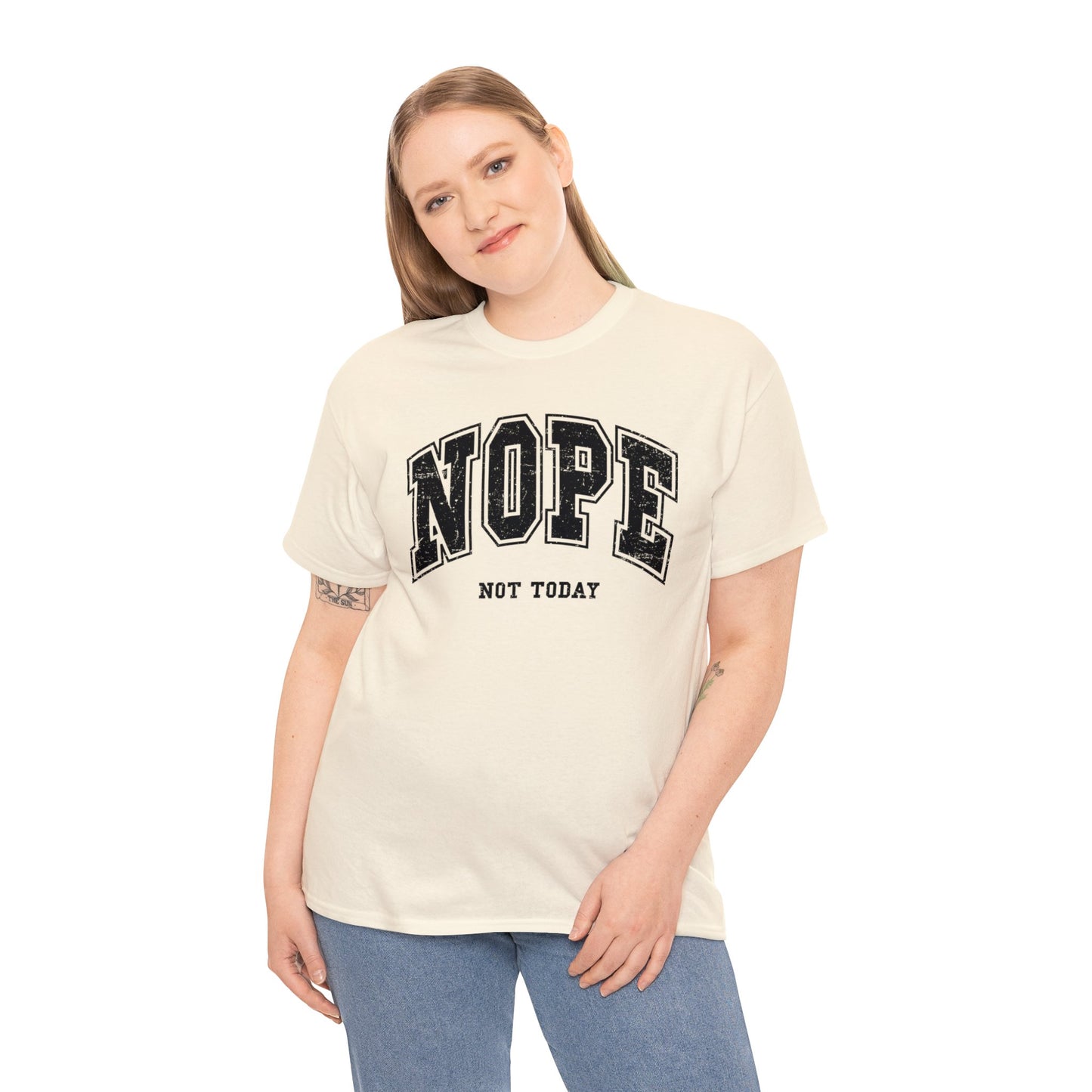 Nope, not today - Unisex Heavy Cotton Tee