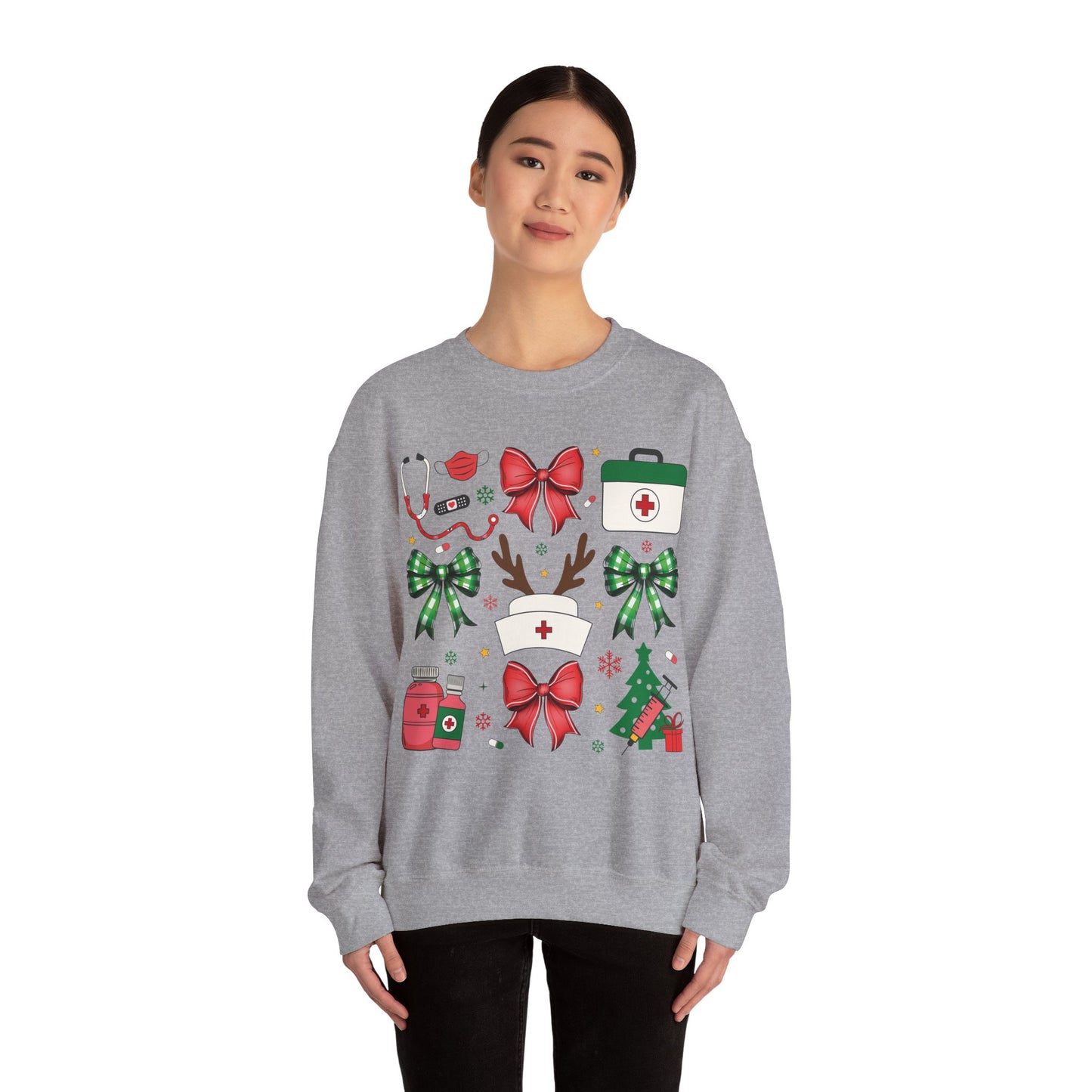 Christmas Nurse Coquette Christmas Sweatshirt