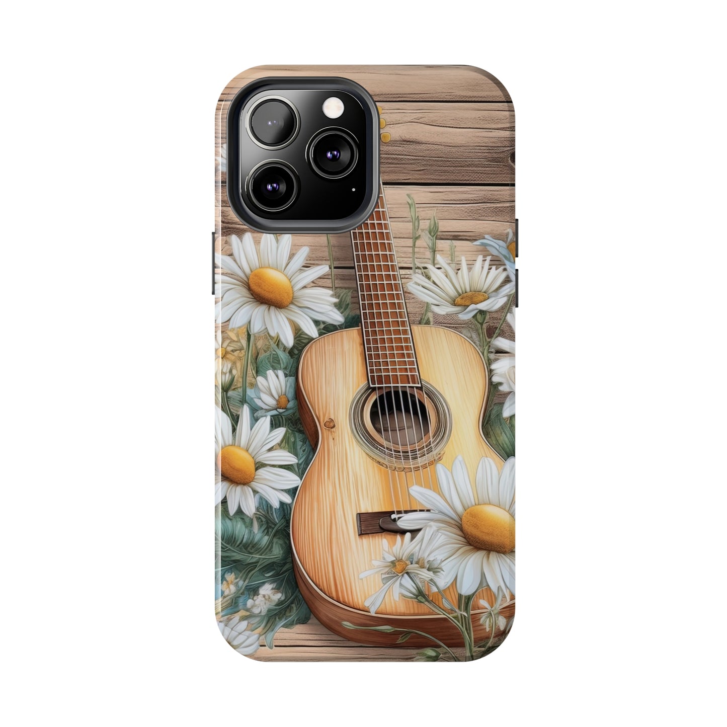 Guitar & Daisies - Tough Phone Cases