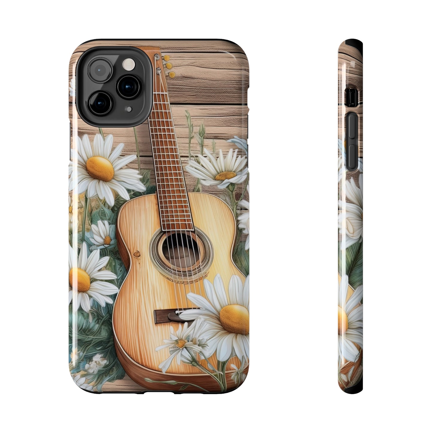 Guitar & Daisies - Tough Phone Cases