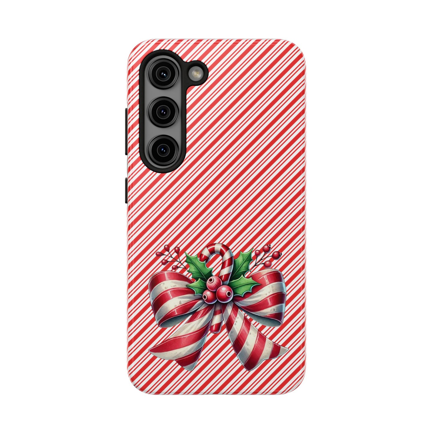 Candy Cane Bow - Christmas  -  Tough Phone Cases