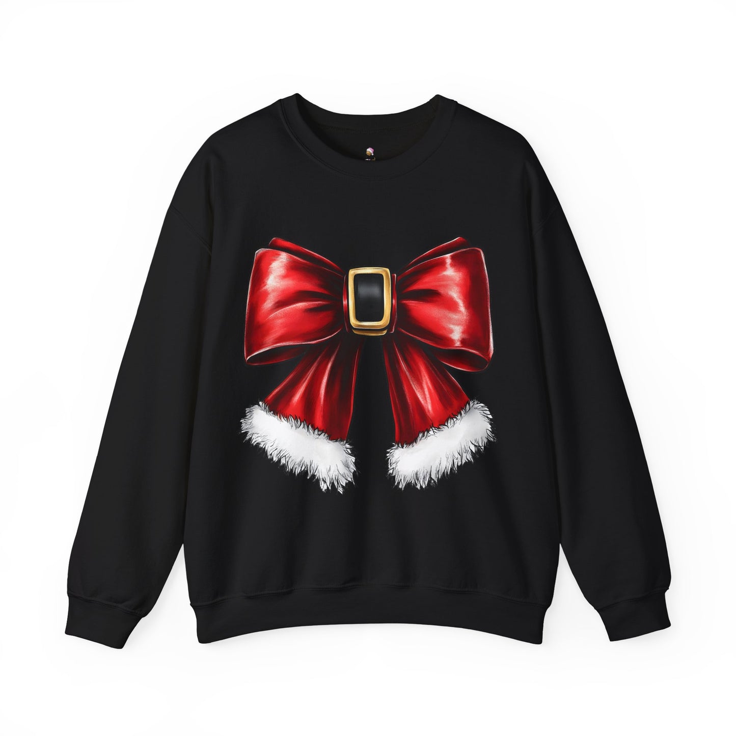 Santa Bow - Coquette - Crewneck Christmas Sweatshirt