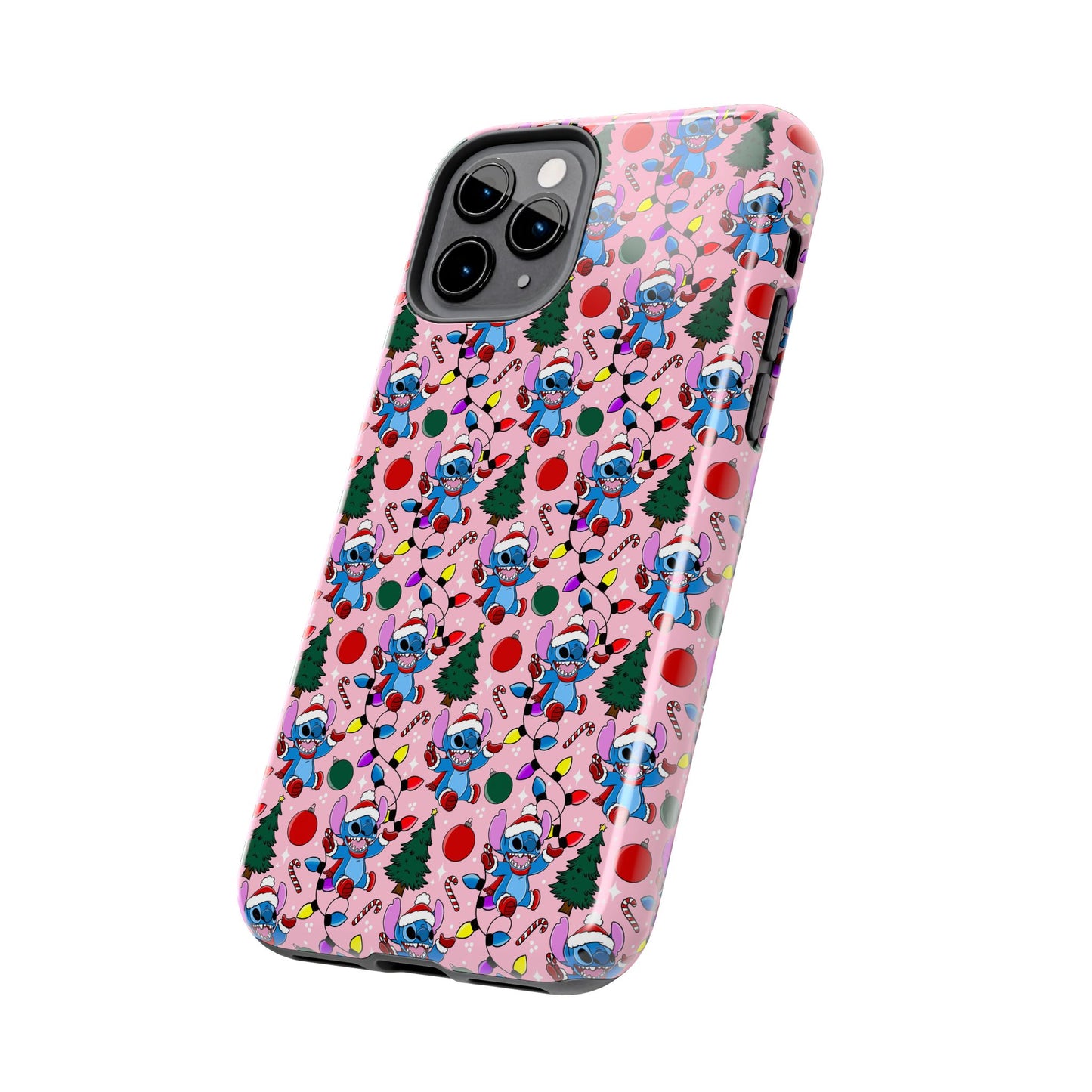 Pink Christmas Blue Alien -  Tough Phone Cases