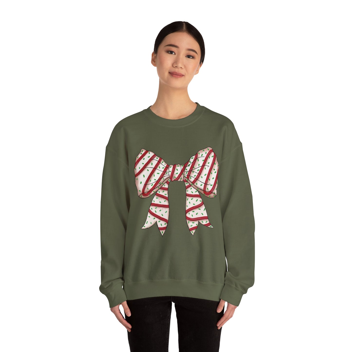 Christmas Snack Cake Coquette Crewneck Sweatshirt