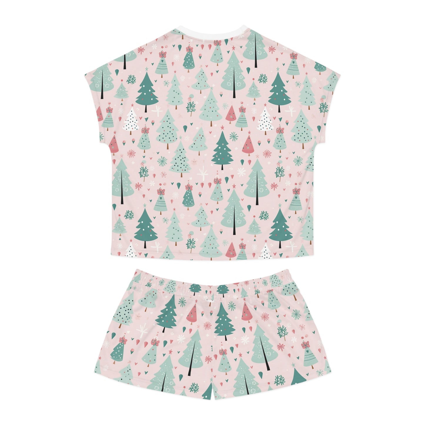 Pink Christmas Trees  - Women's Short Pajama Set