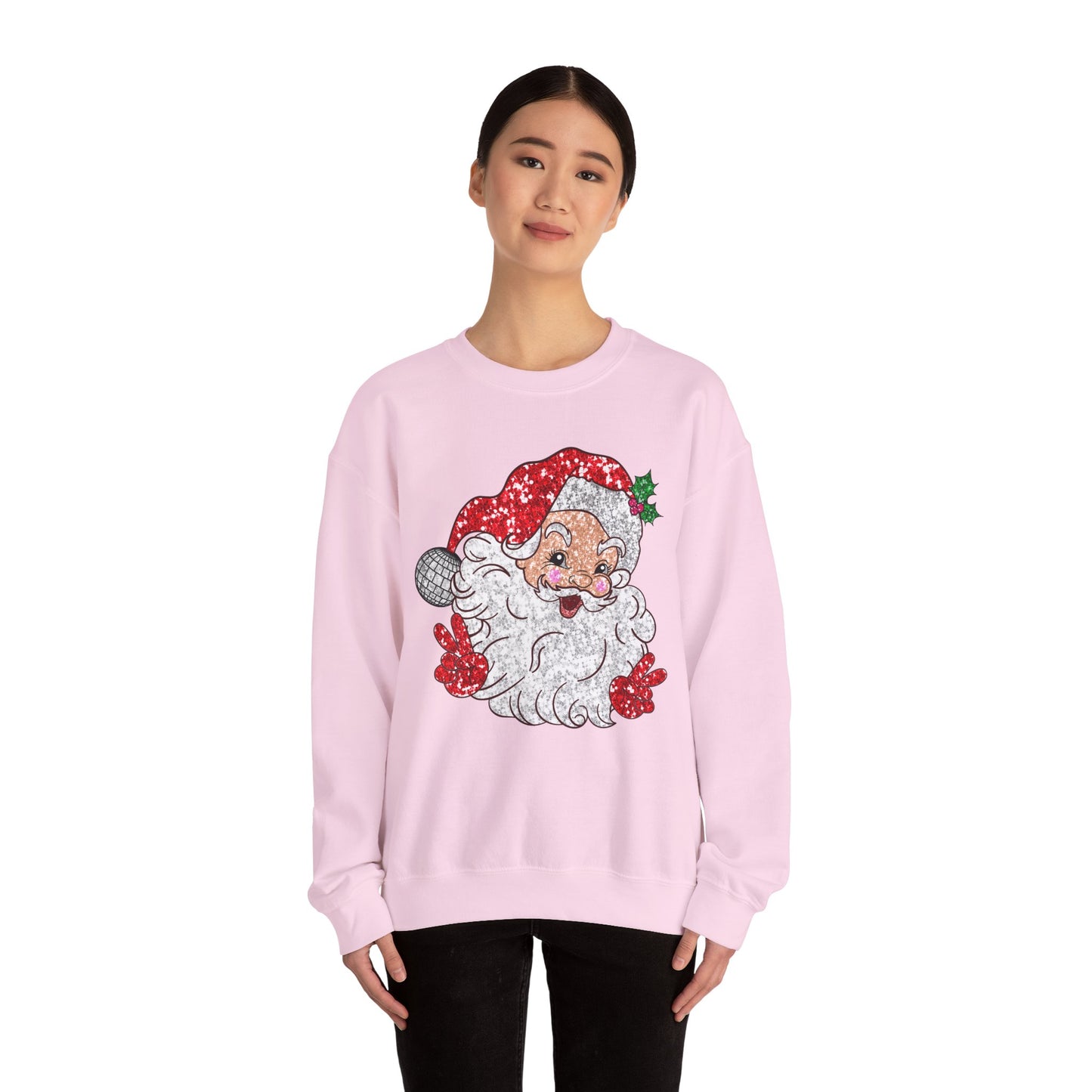 Sparkle Santa Christmas Sweatshirt