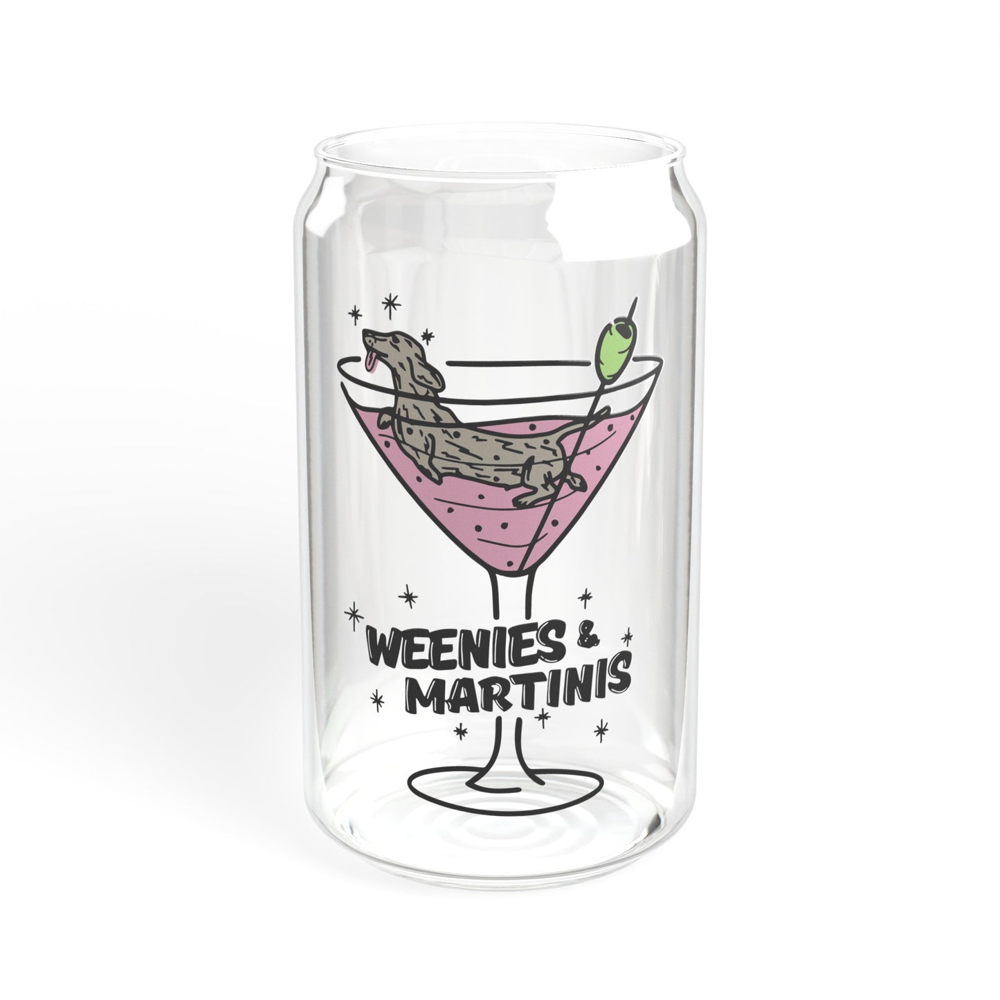 Weenies And Martinis - Sipper Glass, 16oz