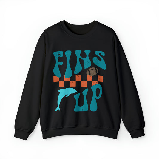 Retro Fins Up - Unisex Heavy Blend™ Crewneck Sweatshirt