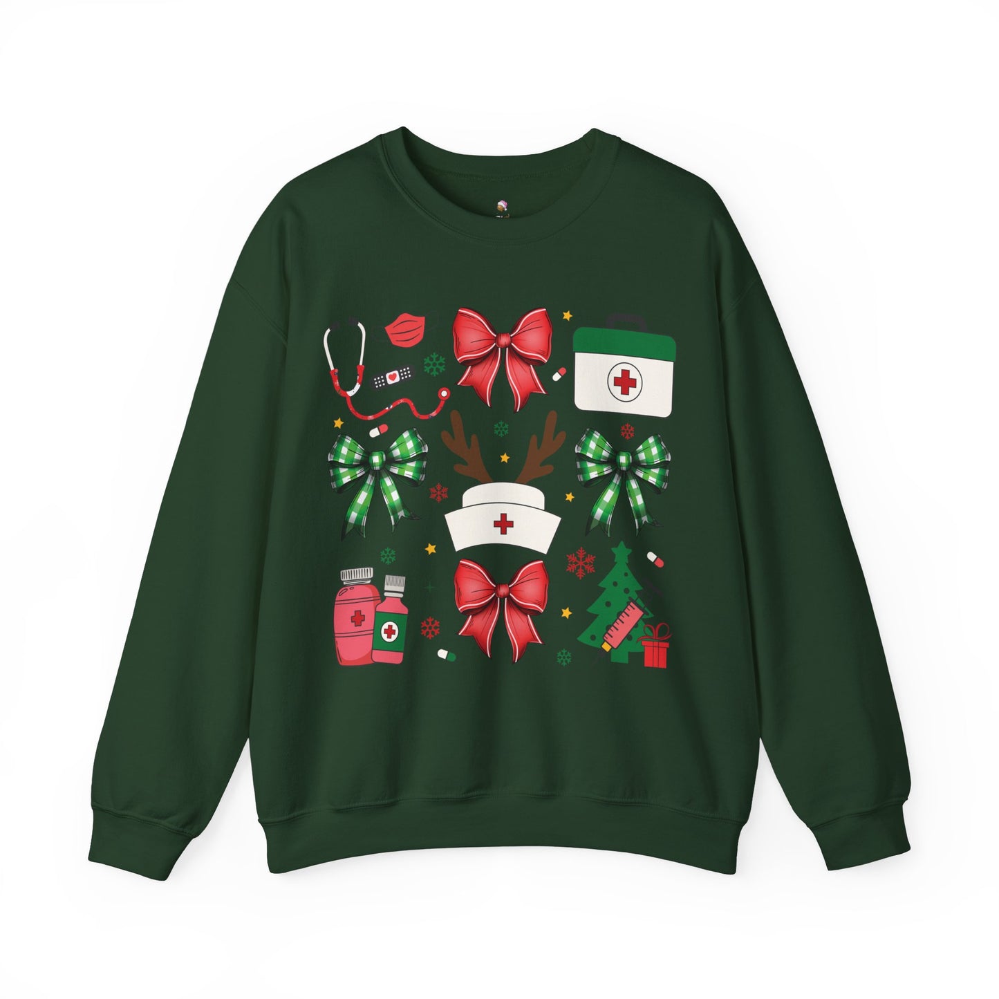 Christmas Nurse Coquette Christmas Sweatshirt