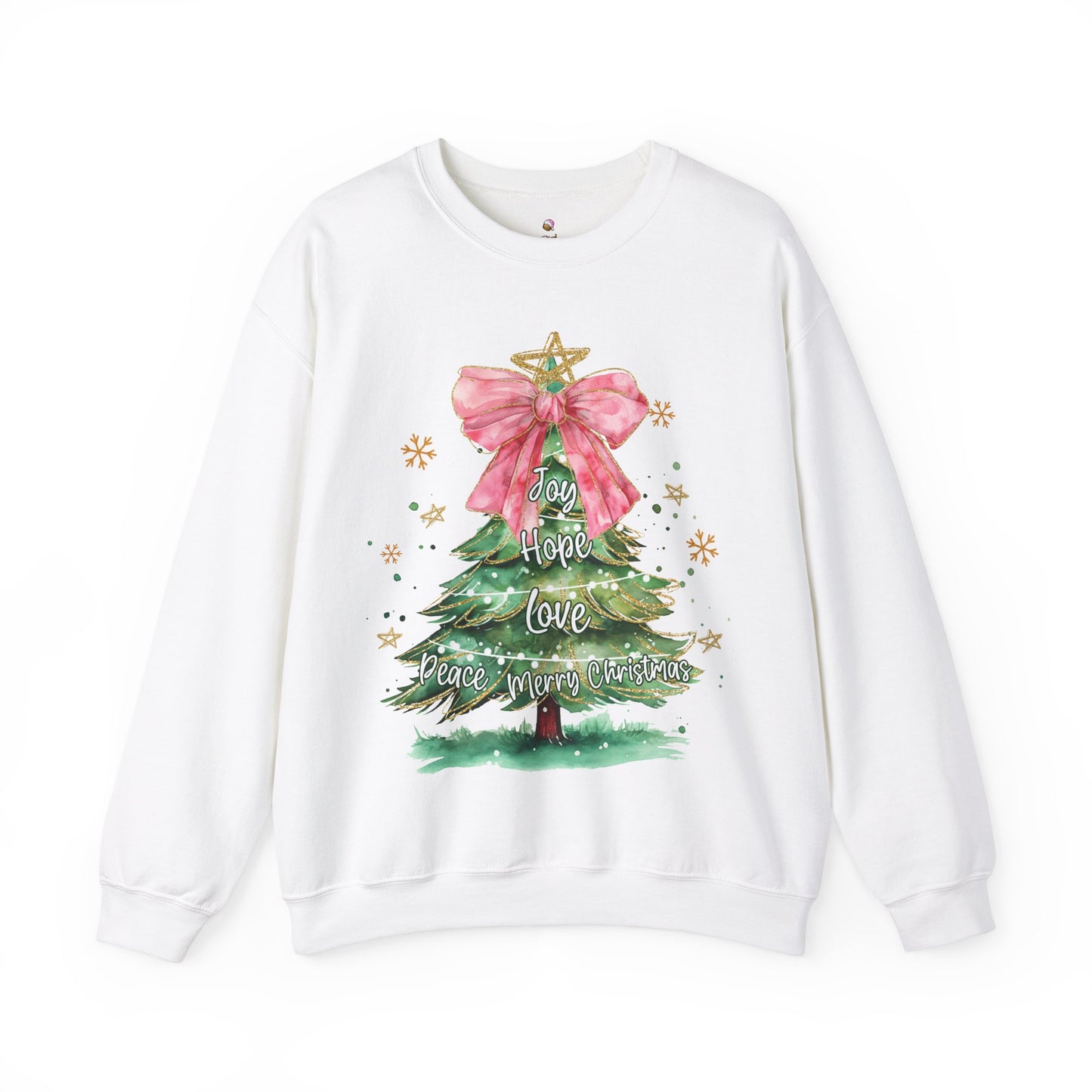 Joy Hope Tree Christmas Sweatshirt