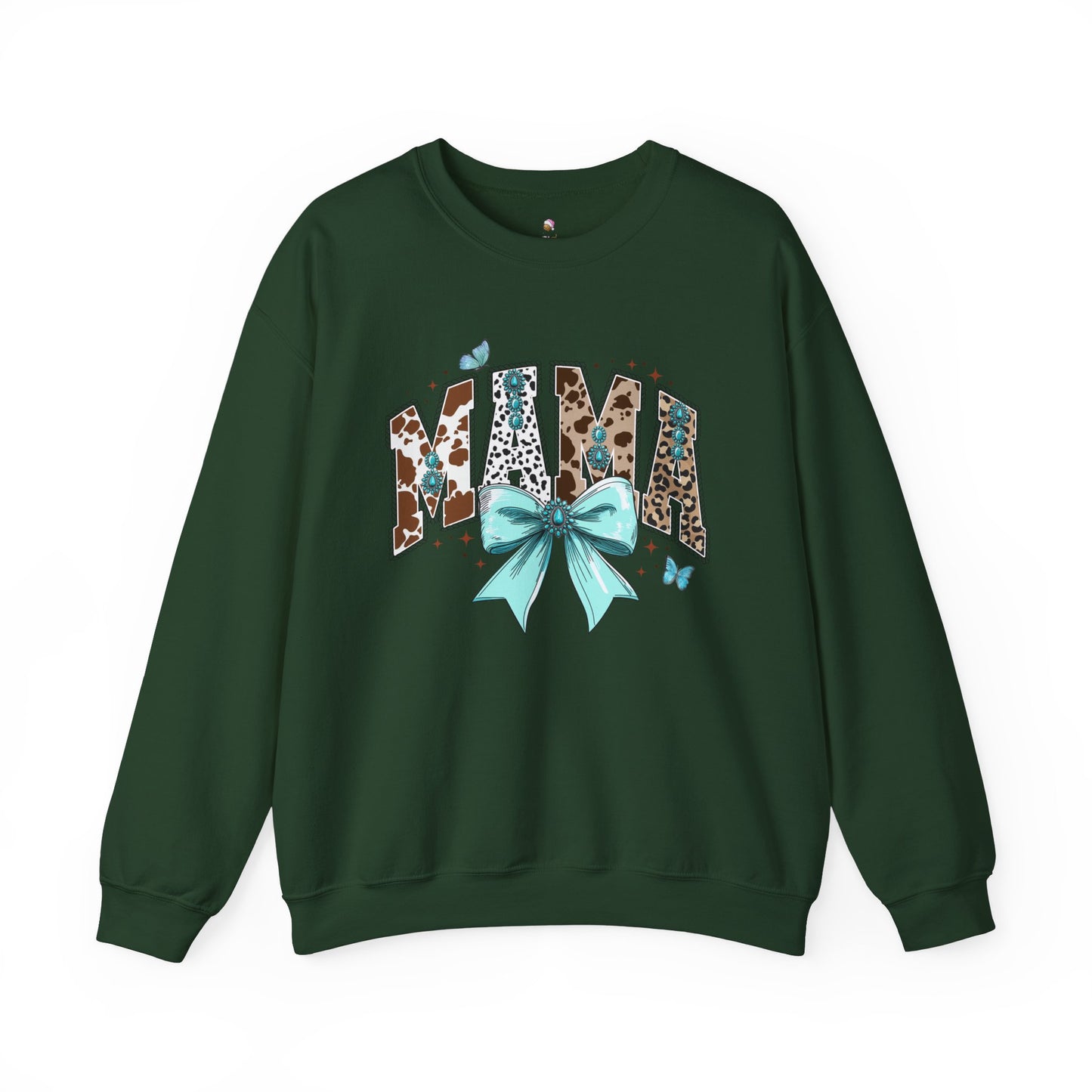 Turquoise Mama Bow - Crewneck Sweatshirt