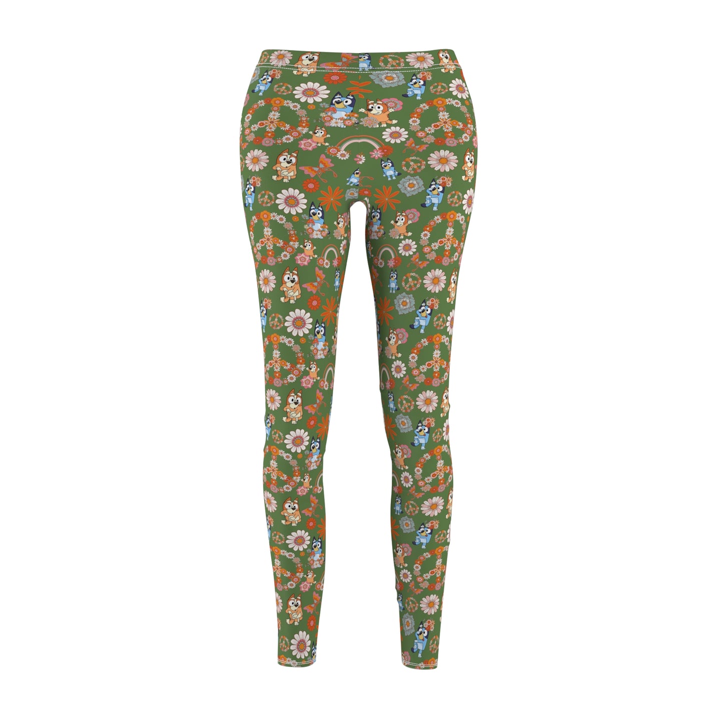 Peace Out Blue Pup  - Women's Leggings