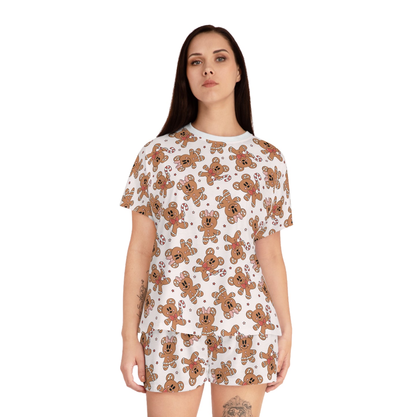 Gingerbread Mice  - Women's Short Pajama Set