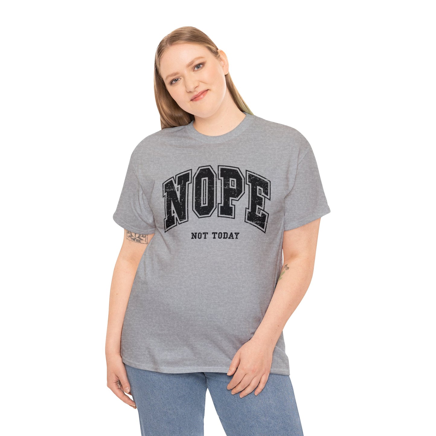 Nope, not today - Unisex Heavy Cotton Tee