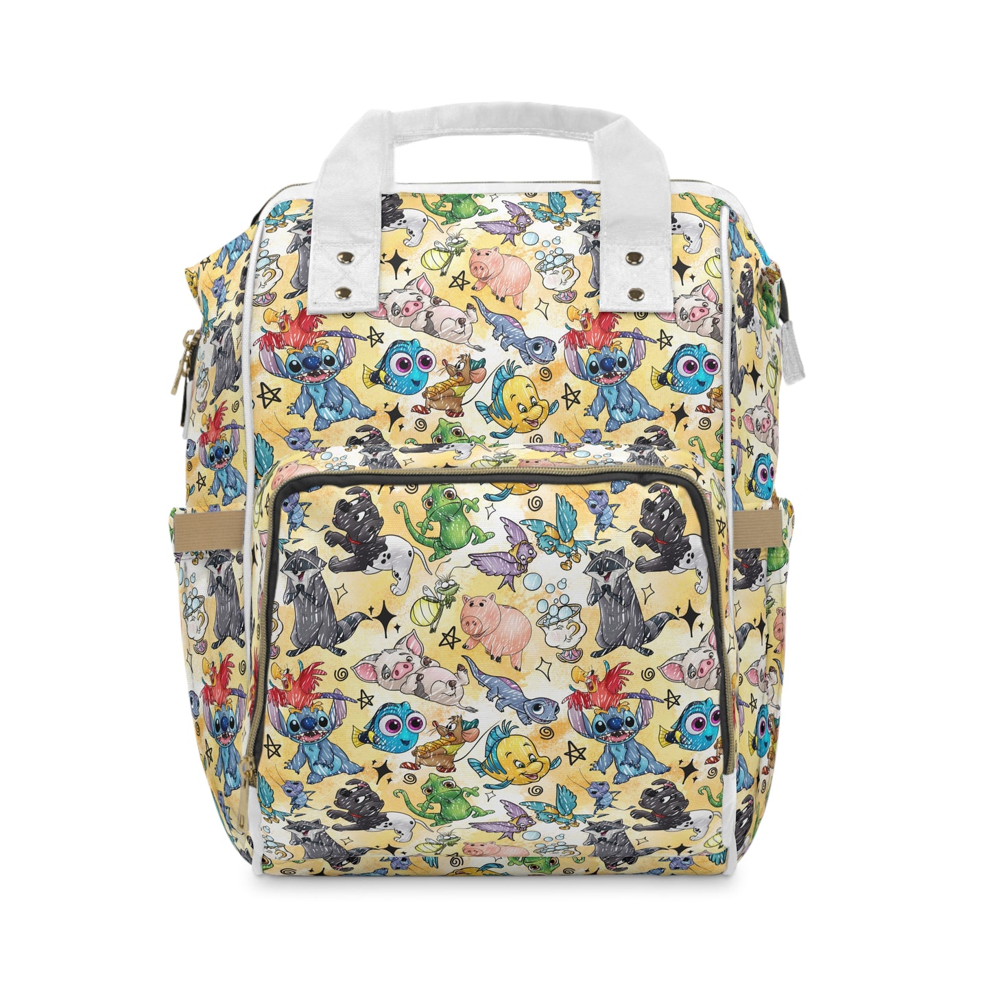 Yellow Sketch Pals -  Diaper Backpack