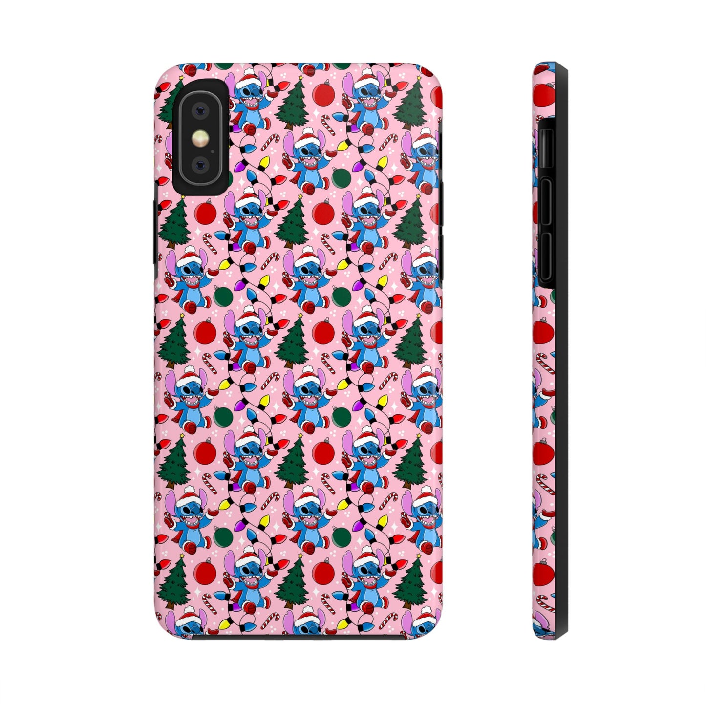 Pink Christmas Blue Alien -  Tough Phone Cases