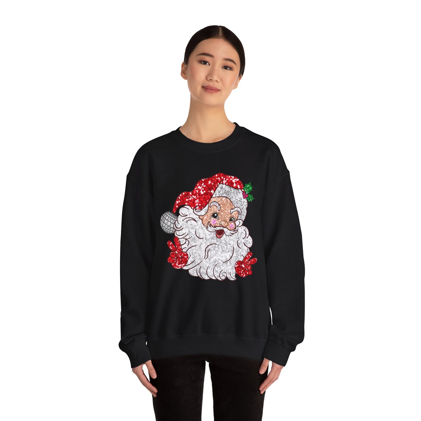 Sparkle Santa Christmas Sweatshirt