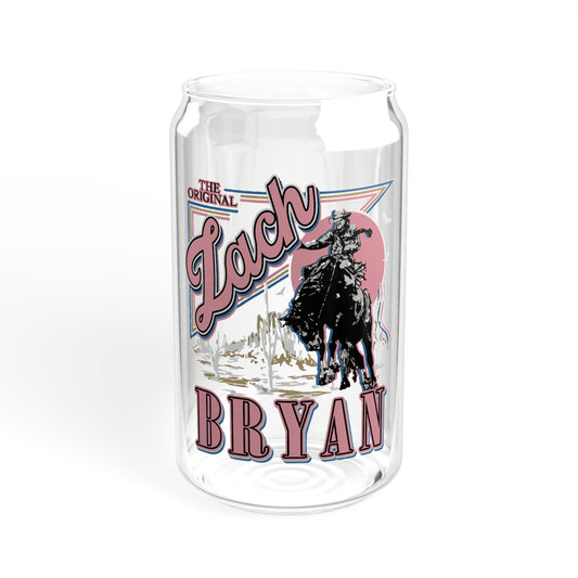 Pink Zach Bryan - Sipper Glass, 16oz