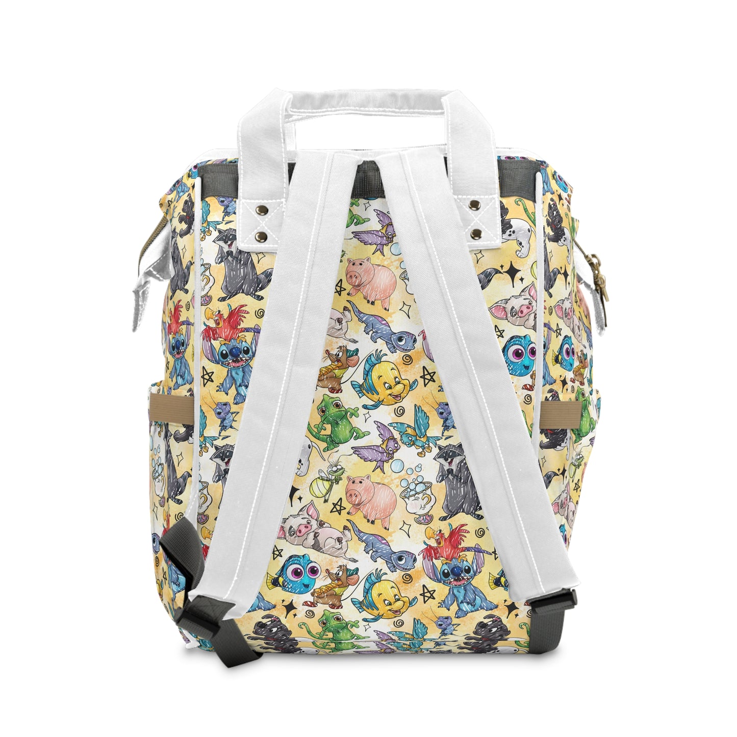 Yellow Sketch Pals -  Diaper Backpack