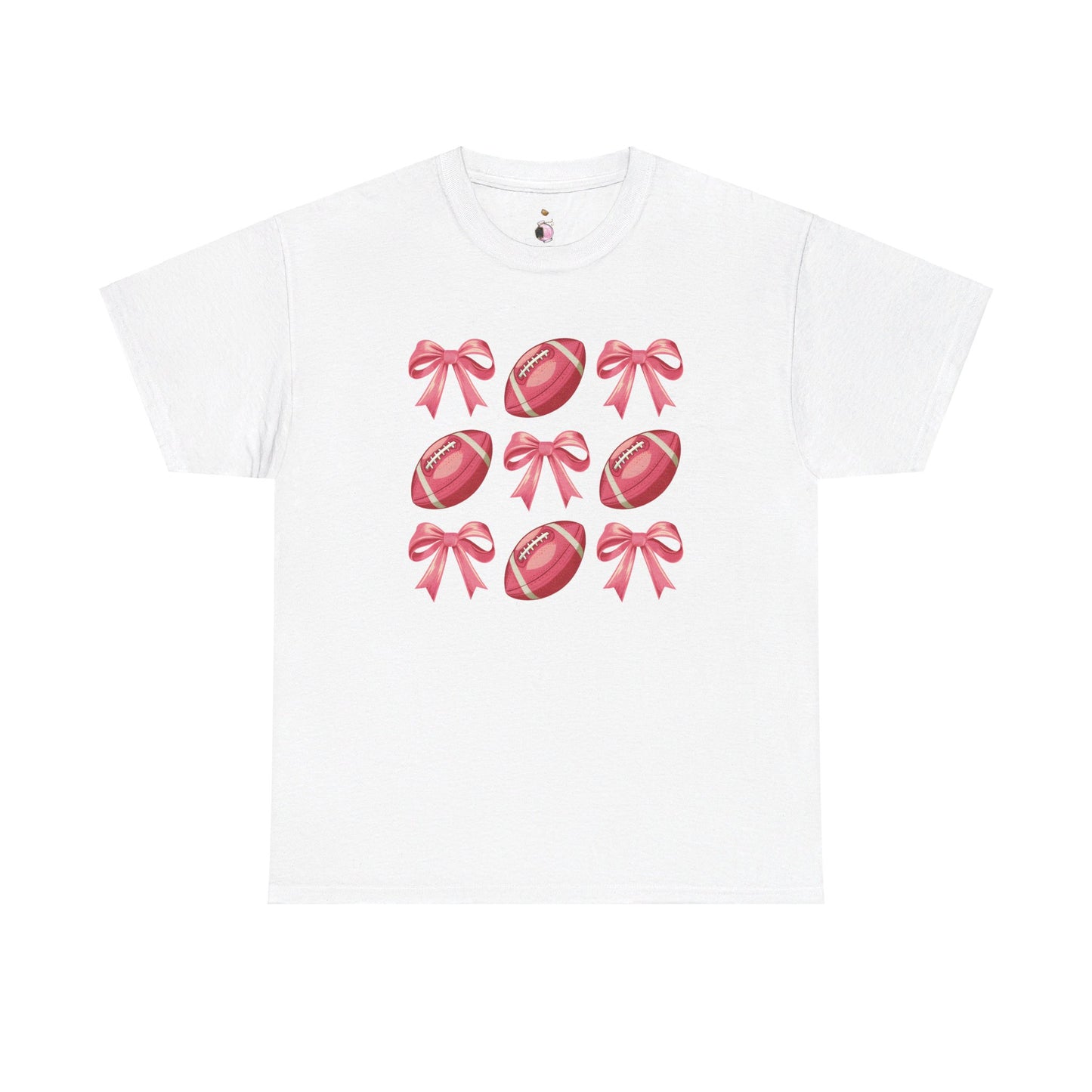 Pink Footballs and Bows Coquette Shirt