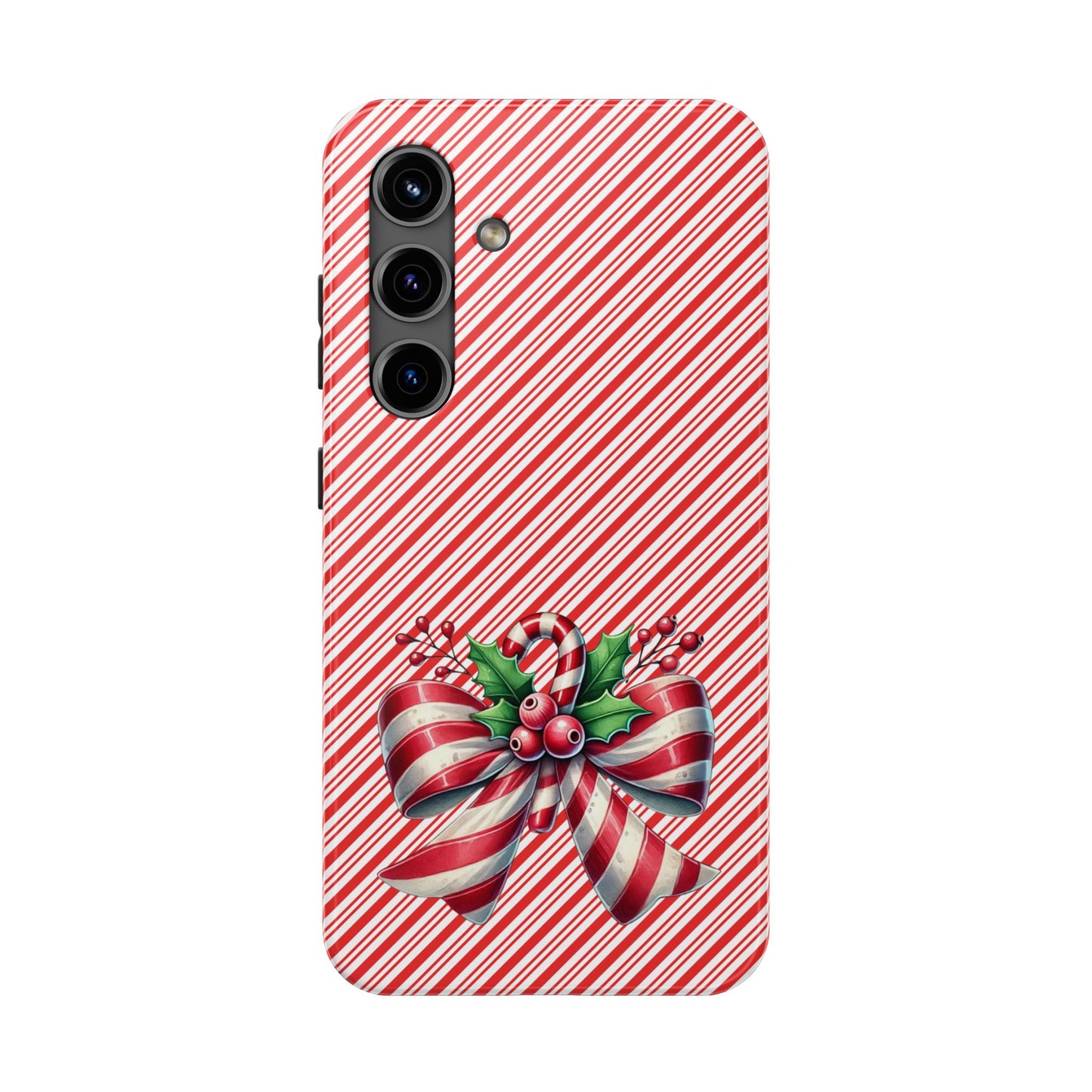 Candy Cane Bow - Christmas  -  Tough Phone Cases