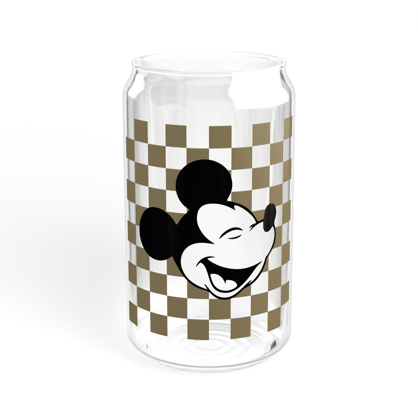 Checkered Mouse - Sipper Glass, 16oz