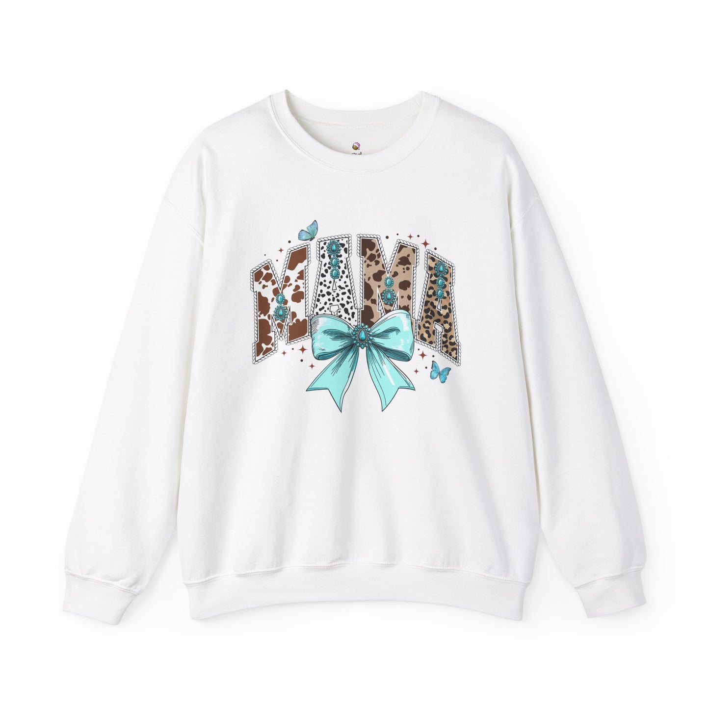 Turquoise Mama Bow - Crewneck Sweatshirt