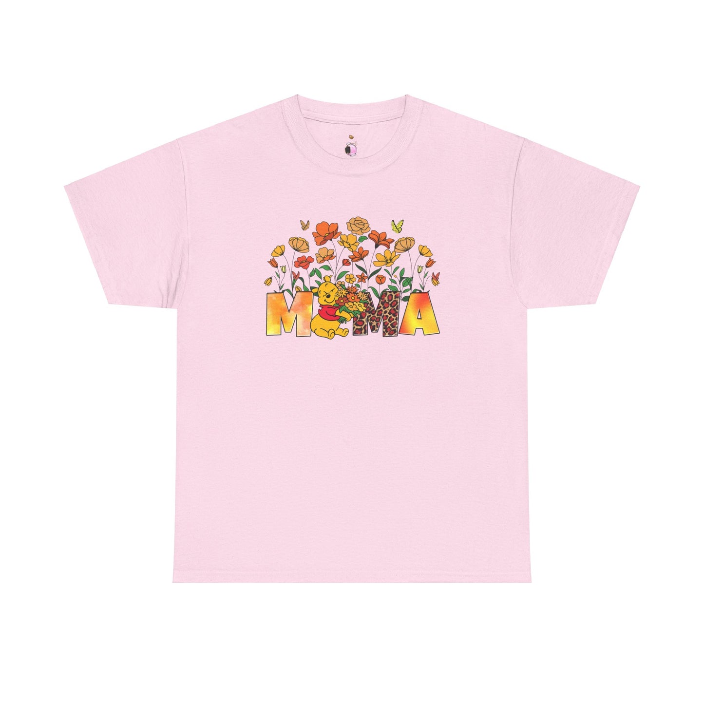 Pooh Floral Mama   - Unisex Heavy Cotton Tee