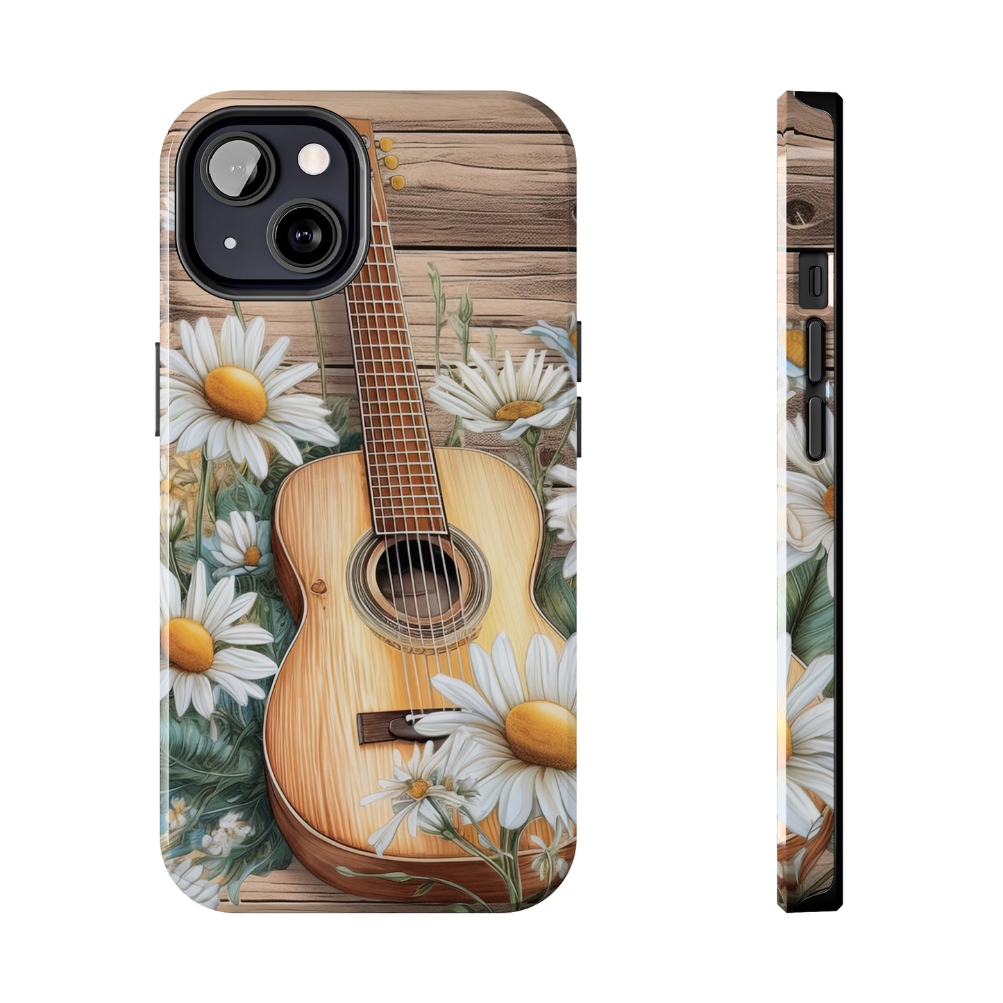 Guitar & Daisies - Tough Phone Cases