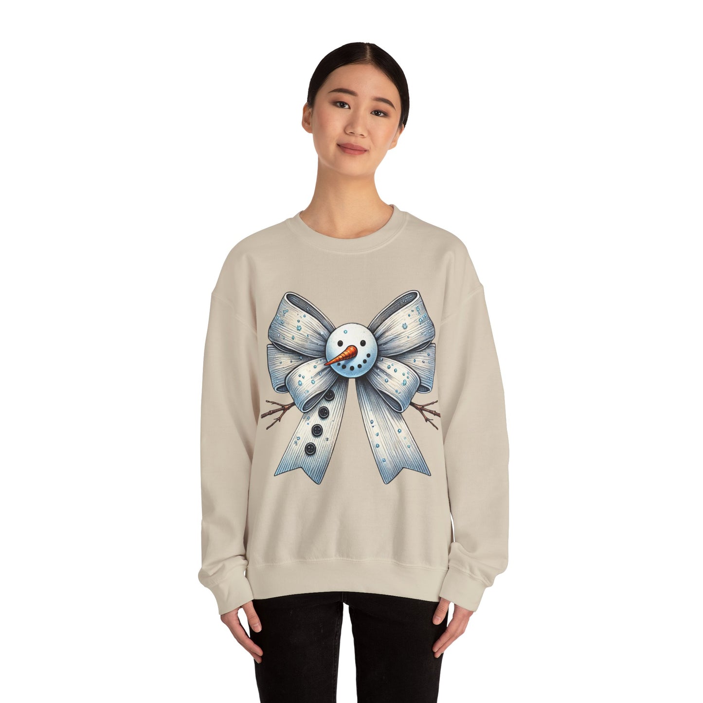 Frosty The Bowman Coquette Crewneck Christmas Sweatshirt