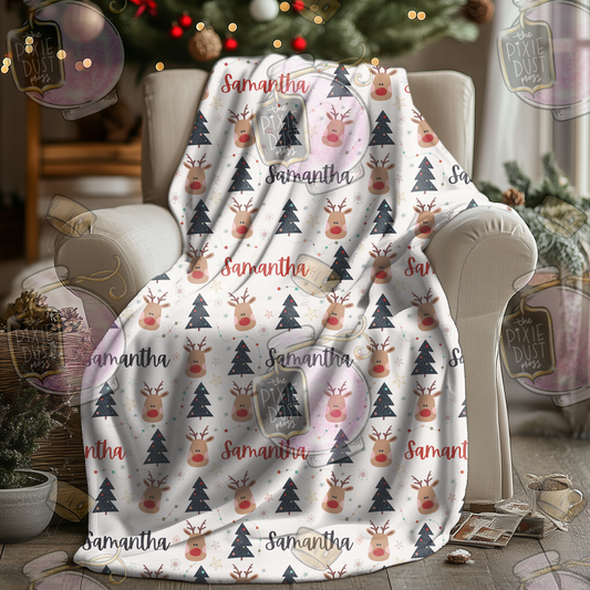 Personalized Plush Christmas Blanket