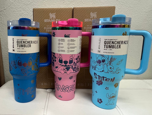 Stitch engraved 40 oz Tumblers