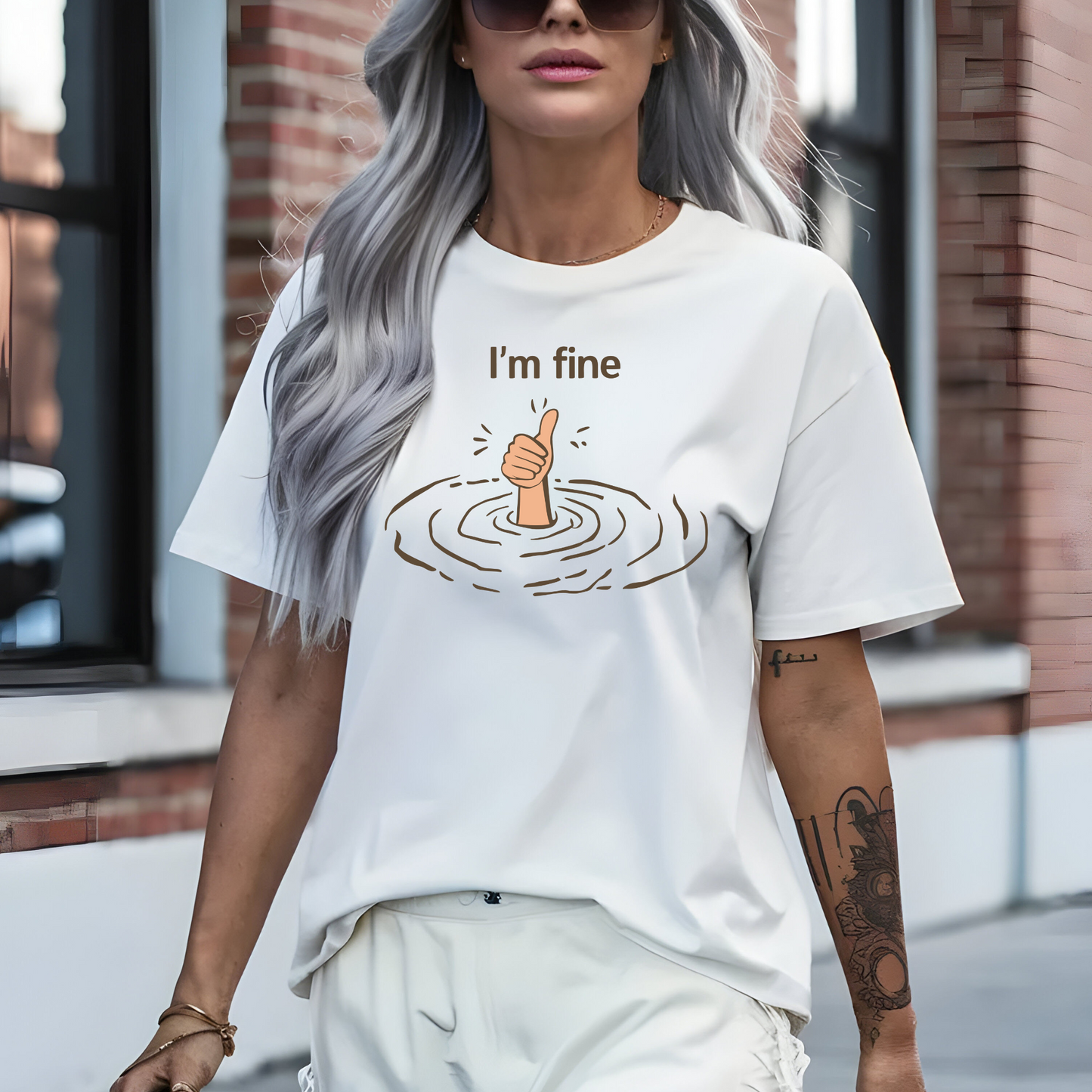 I'm Fine - Unisex Heavy Cotton Tee